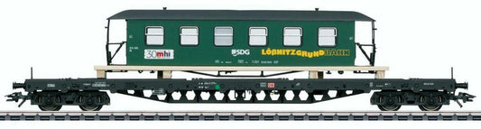 Märklin 47117 - DB-AG Containerwagon SGS 693 Beladen met Smalspoorwagens van de Lößnitzgrundbahn "30 Jaar MHI"